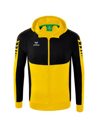 Erima Six Wings Trainingsjacke mit Kapuze - gelb/schwarz (Grösse: XL) von Erima