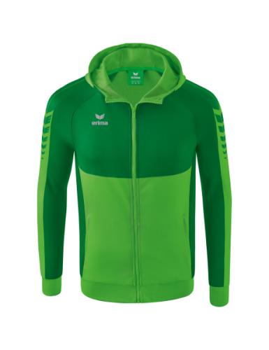 Erima Six Wings Trainingsjacke mit Kapuze - green/smaragd (Grösse: XL) von Erima