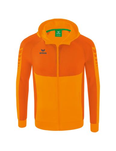 Erima Six Wings Trainingsjacke mit Kapuze - new orange/orange (Grösse: S) von Erima