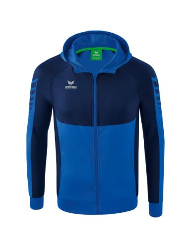 Erima Six Wings Trainingsjacke mit Kapuze - new royal/new navy (Grösse: XL) von Erima