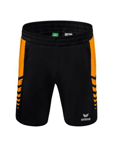 Erima Six Wings Worker Shorts - schwarz/new orange (Grösse: M) von Erima