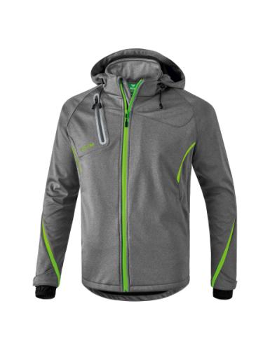 Erima Softshelljacke Function für Kinder - grau melange/green gecko (Grösse: 152) von Erima
