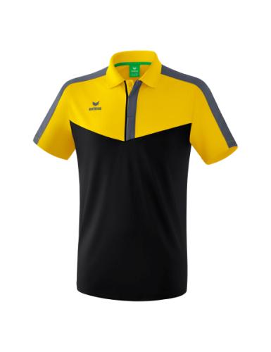 Erima Squad Poloshirt - gelb/schwarz/slate grey (Grösse: XXXL) von Erima