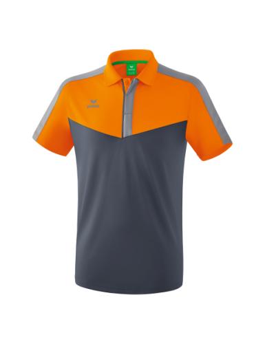 Erima Squad Poloshirt - new orange/slate grey/monument grey (Grösse: XL) von Erima