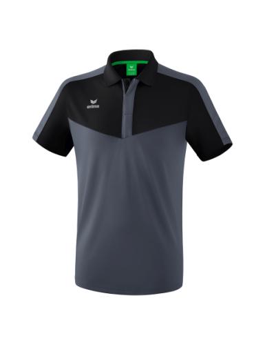 Erima Squad Poloshirt - schwarz/slate grey (Grösse: XXL) von Erima