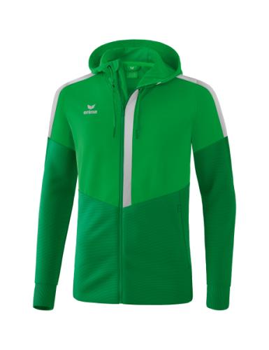 Erima Squad Trainingsjacke mit Kapuze - fern green/smaragd/silver grey (Grösse: L) von Erima