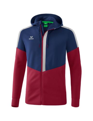 Erima Squad Trainingsjacke mit Kapuze - new navy/bordeaux/silver grey (Grösse: L) von Erima