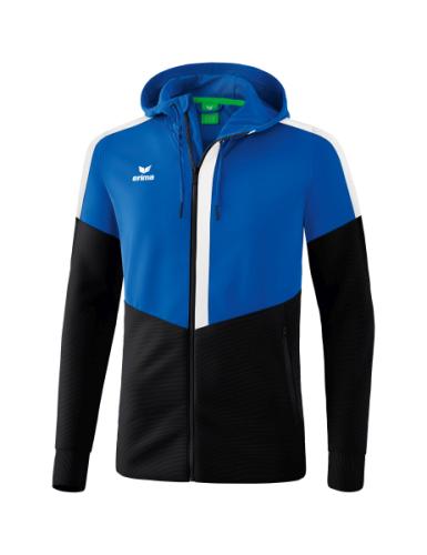 Erima Squad Trainingsjacke mit Kapuze - new royal/schwarz/weiß (Grösse: XXXL) von Erima