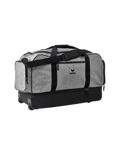 Erima Travel Line Rollentasche mit Bodenfach - grau melange/schwarz (Grösse: XL) von Erima