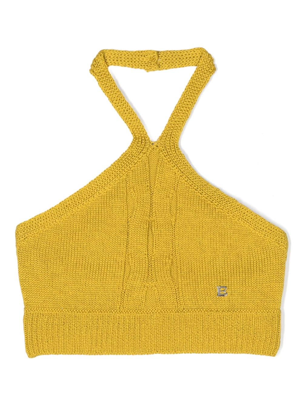 Ermanno Scervino Junior knitted halterneck top - Yellow von Ermanno Scervino Junior