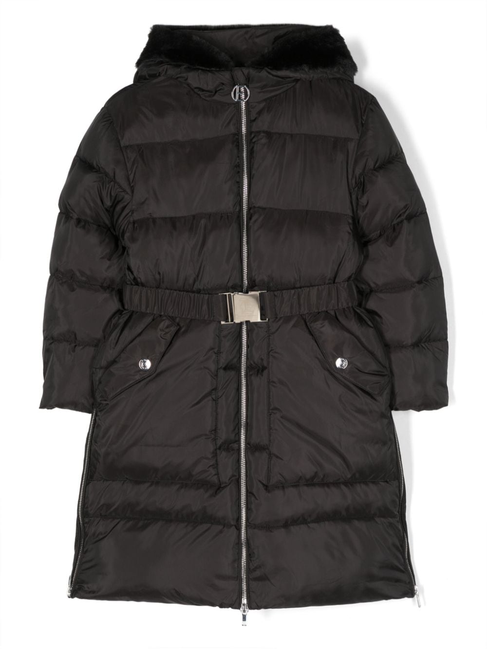 Ermanno Scervino Junior padded zip-up coat - Black von Ermanno Scervino Junior