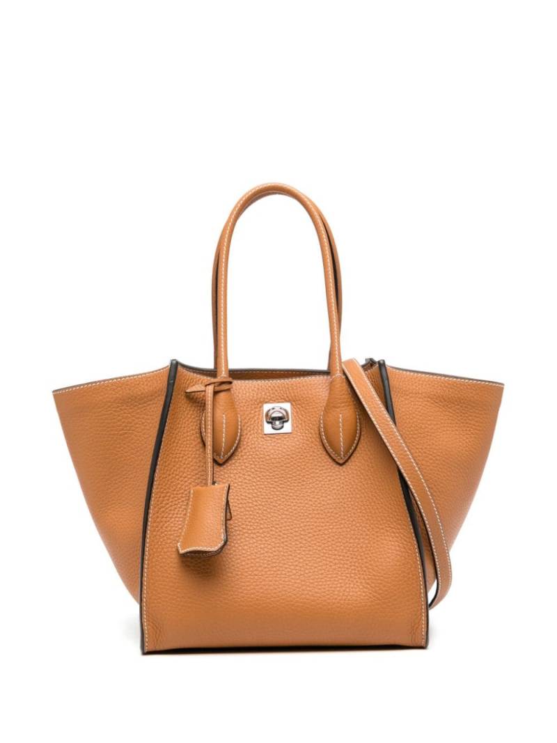 Ermanno Scervino Maggie grained leather bag - Brown von Ermanno Scervino