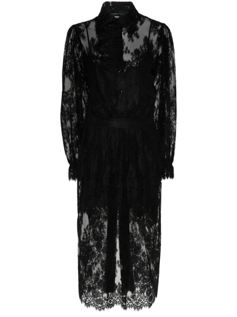 Ermanno Scervino all-over corded-lace dress - Black von Ermanno Scervino