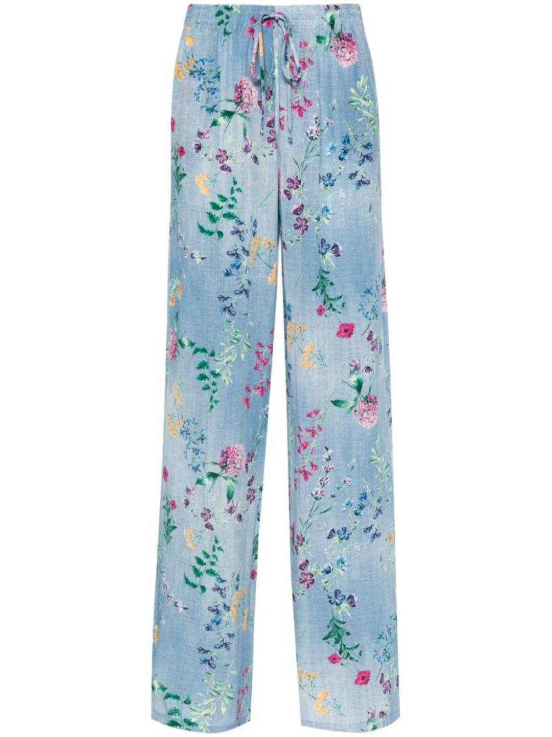 Ermanno Scervino all-over floral-print trousers - Blue von Ermanno Scervino