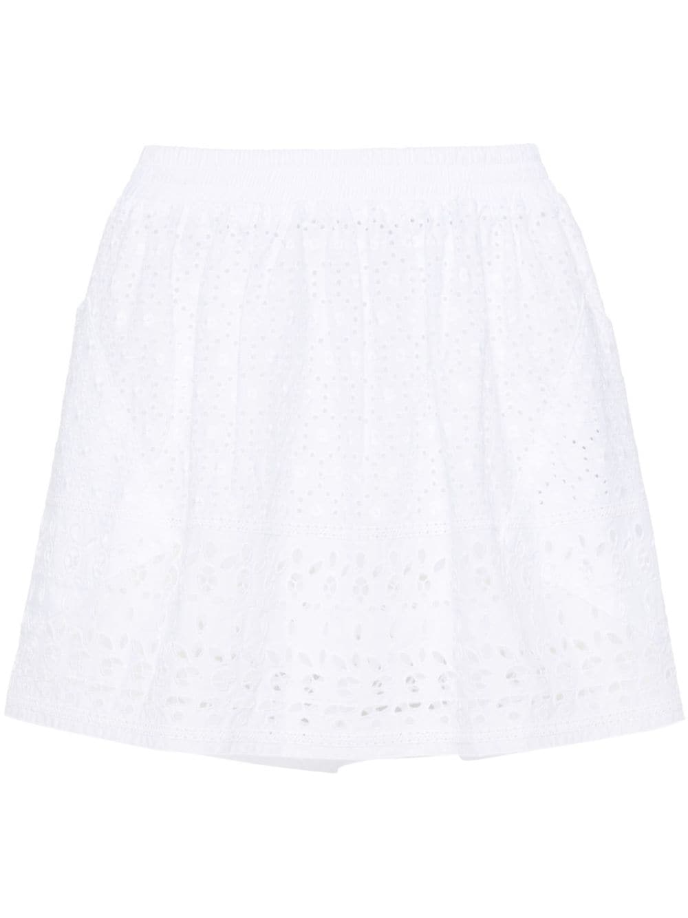 Ermanno Scervino broderie-anglaise mini skirt - White von Ermanno Scervino