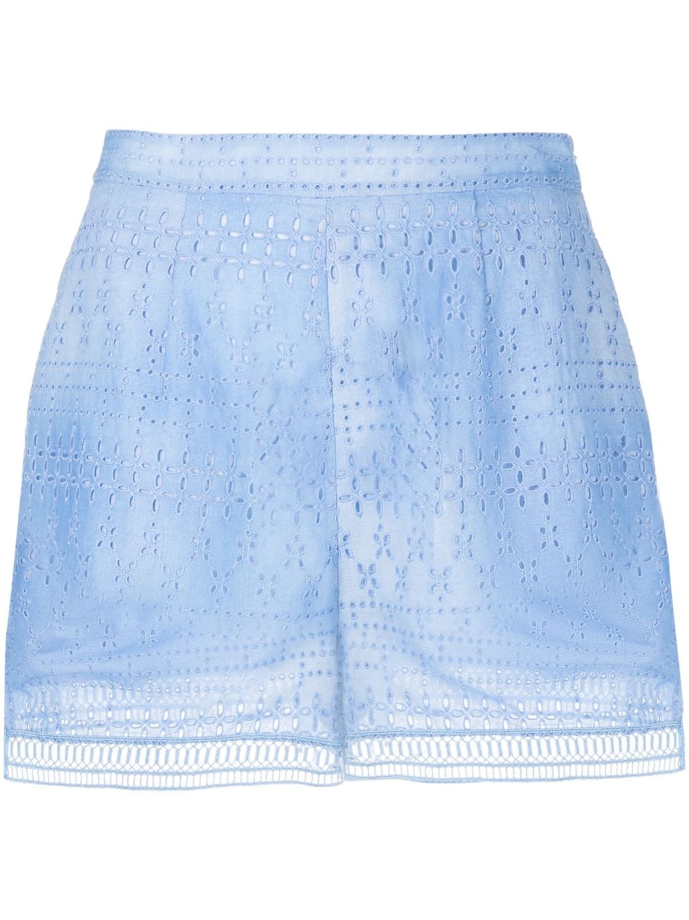 Ermanno Scervino broderie-anglaise short shorts - Blue von Ermanno Scervino