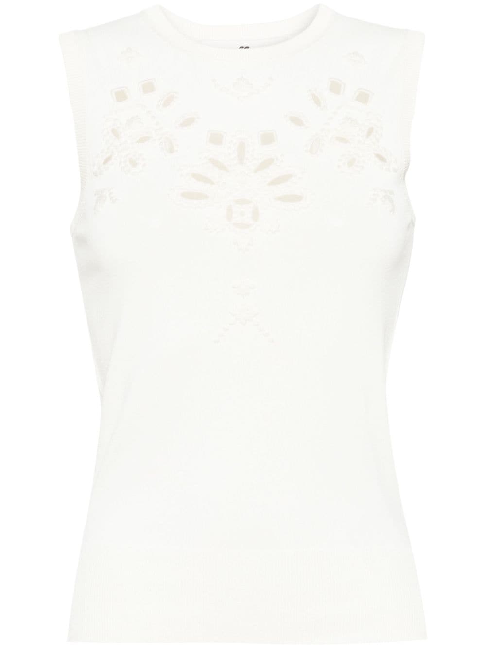 Ermanno Scervino broderie anglaise tank top - Neutrals von Ermanno Scervino