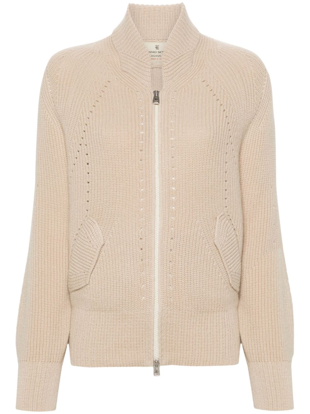 Ermanno Scervino cashmere zip-up cardigan - Neutrals von Ermanno Scervino