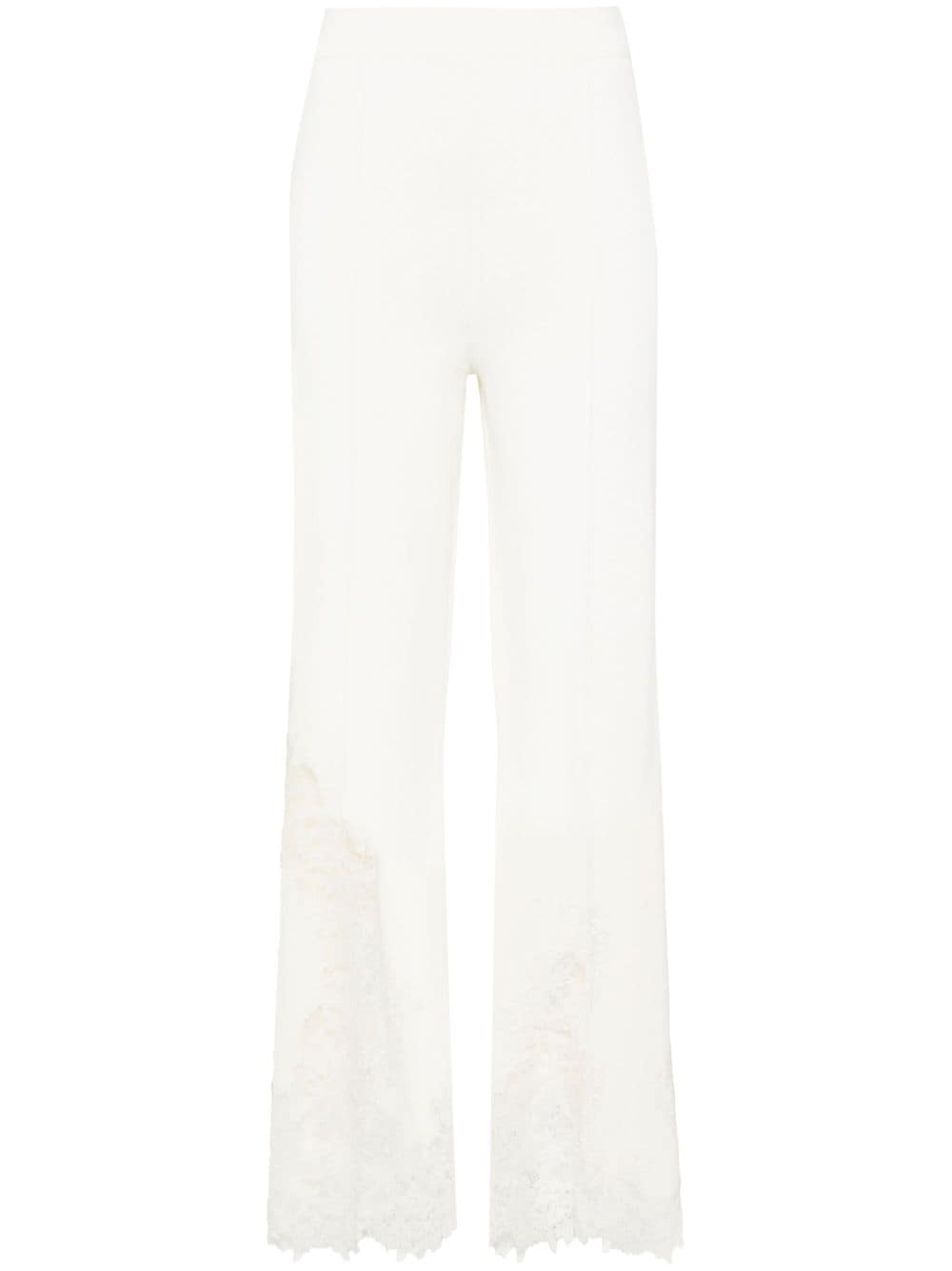 Ermanno Scervino chantilly-lace straight trousers - Neutrals von Ermanno Scervino