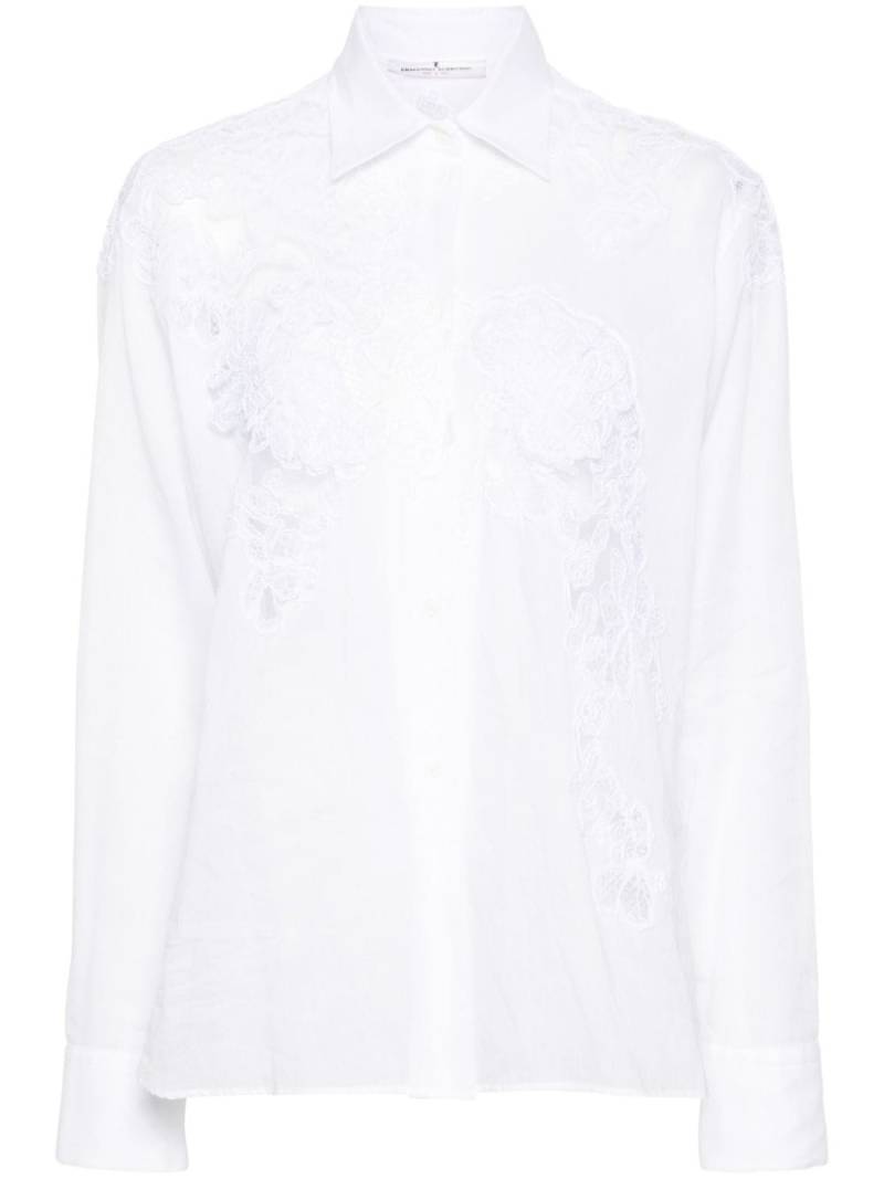Ermanno Scervino corded-lace panelled shirt - White von Ermanno Scervino