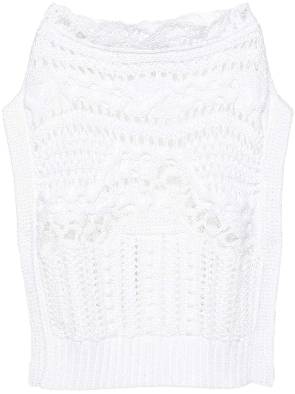 Ermanno Scervino crochet knitted top - White von Ermanno Scervino