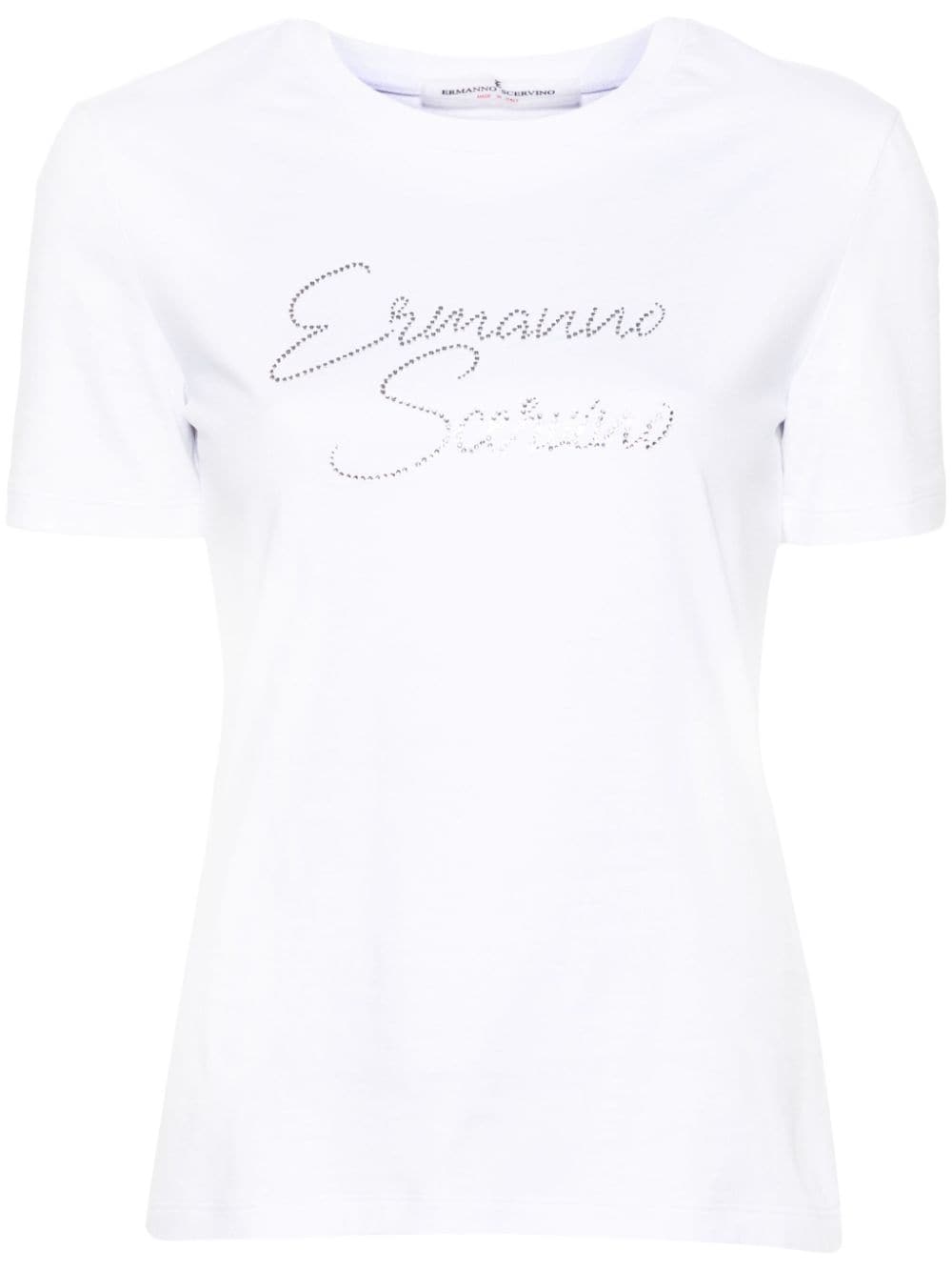 Ermanno Scervino crystal-logo T-shirt - White von Ermanno Scervino
