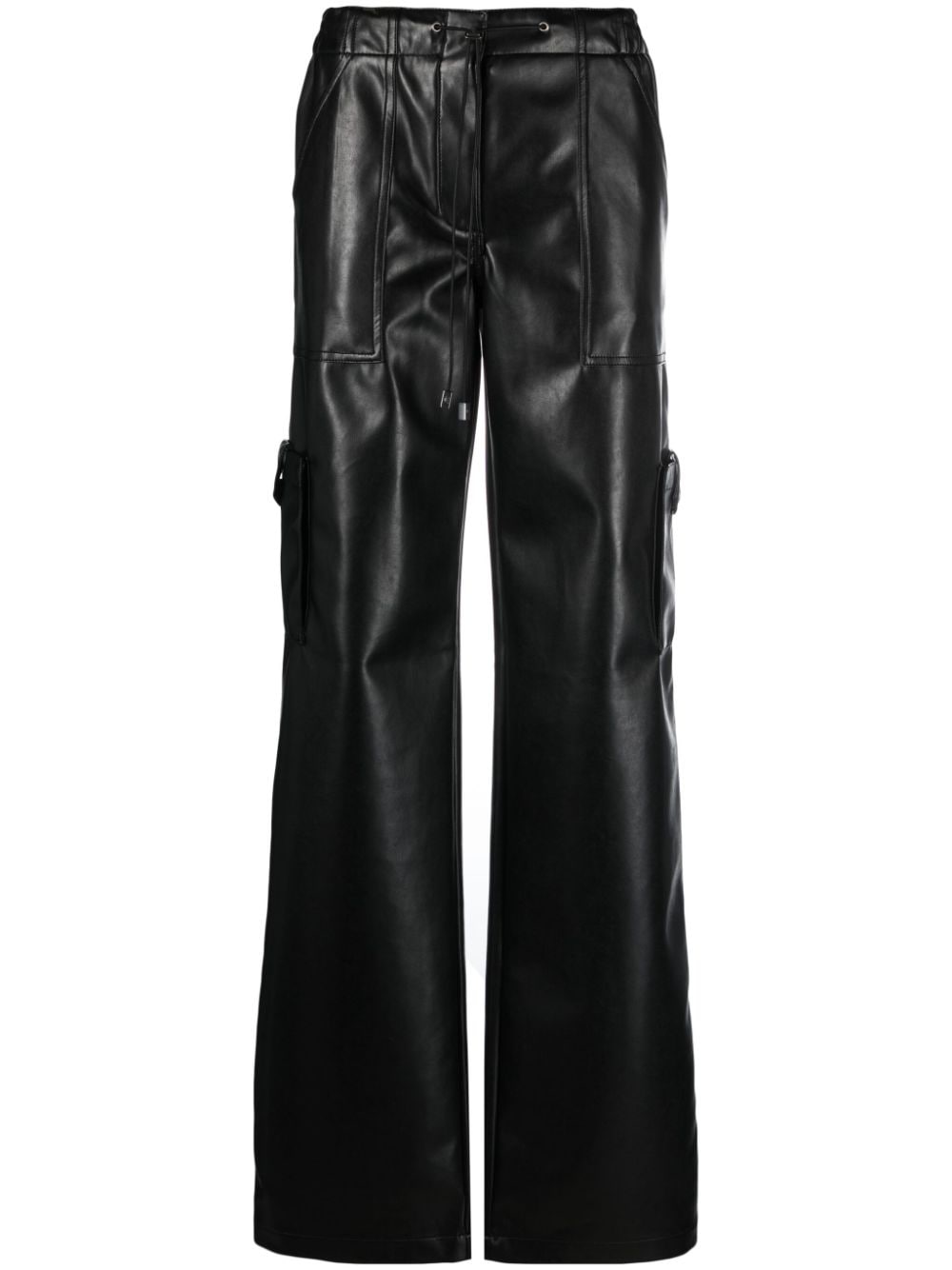Ermanno Scervino drawstring-waist faux-leather trousers - Black von Ermanno Scervino