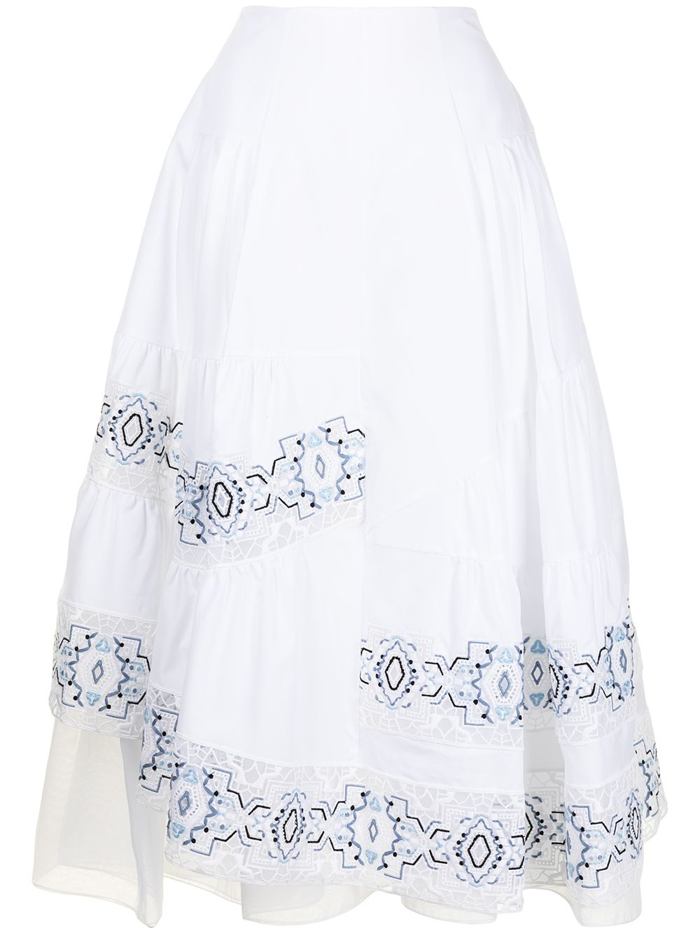 Ermanno Scervino embroidered A-line skirt - White von Ermanno Scervino