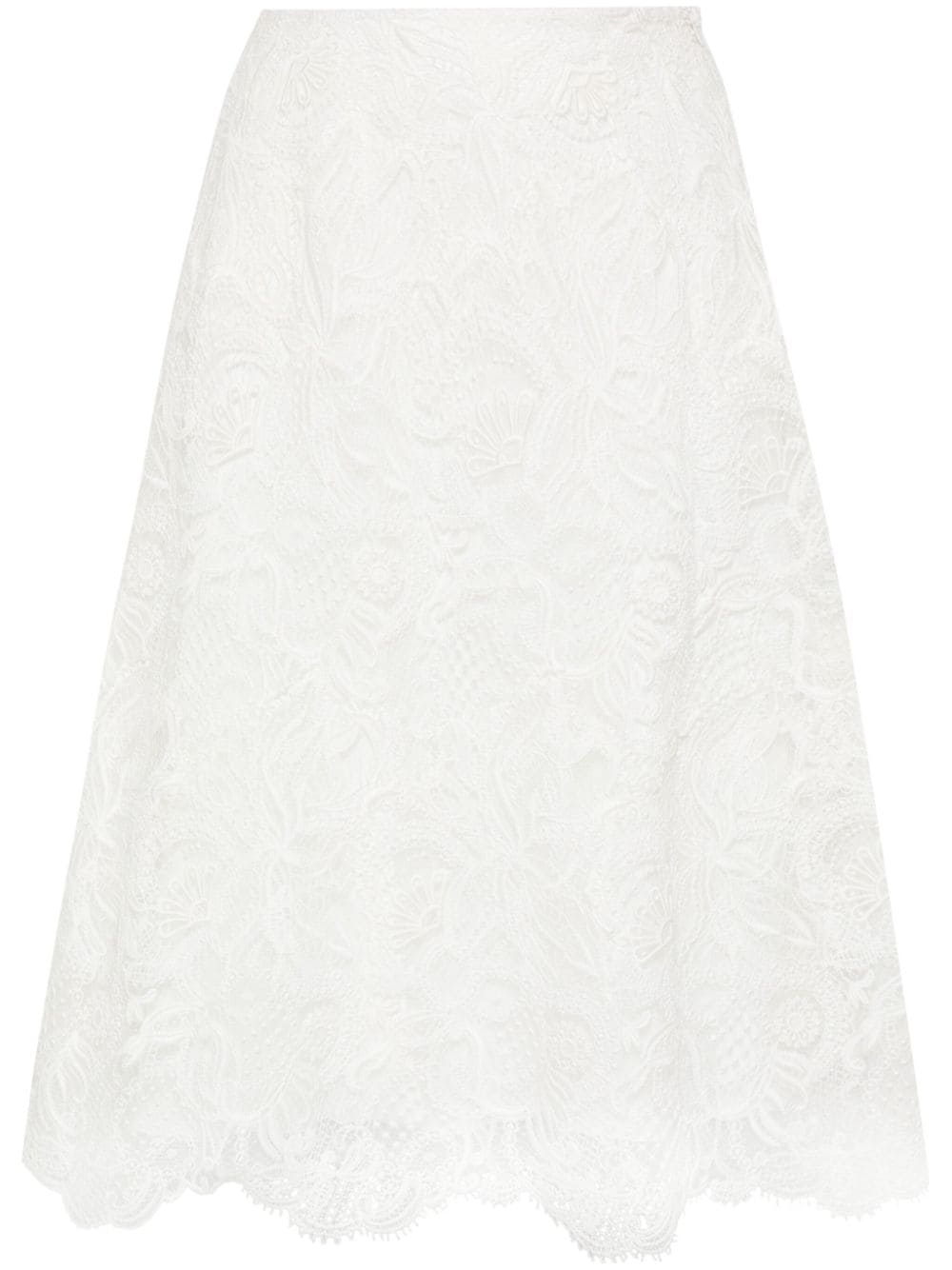 Ermanno Scervino floral-lace A-line skirt - Neutrals von Ermanno Scervino