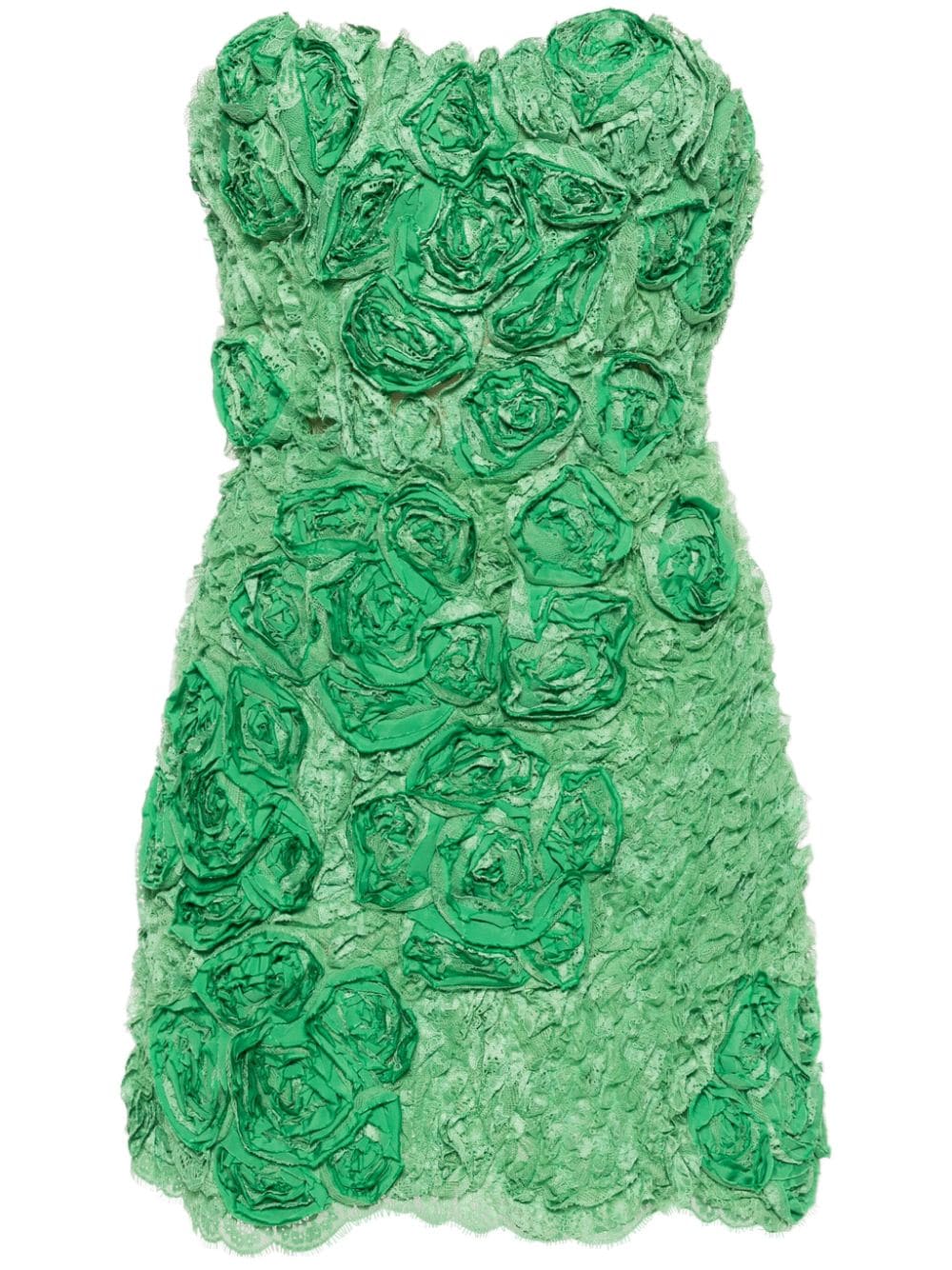 Ermanno Scervino floral-lace appliqué mini dress - Green von Ermanno Scervino