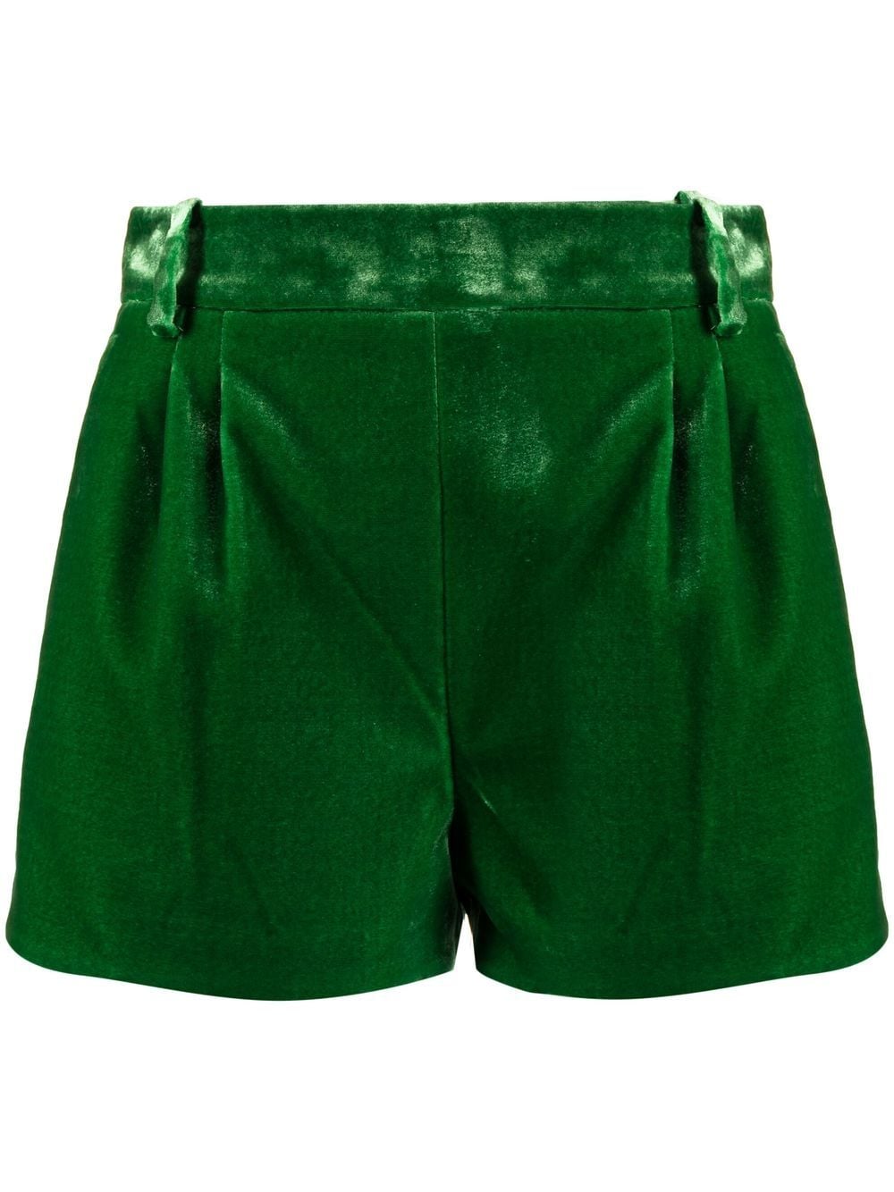 Ermanno Scervino high-waisted velvet shorts - Green von Ermanno Scervino