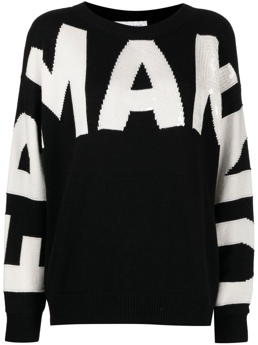 Ermanno Scervino intarsia-logo jumper - Black von Ermanno Scervino