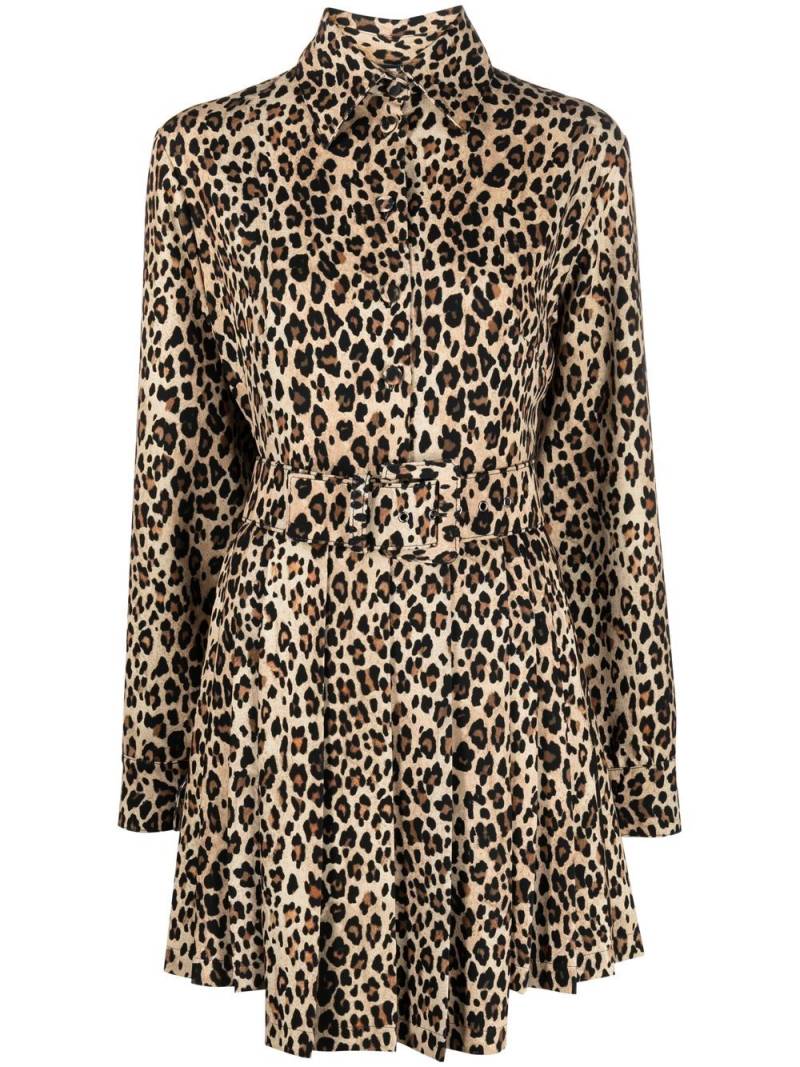 Ermanno Scervino leopard-print belted mini dress - Brown von Ermanno Scervino