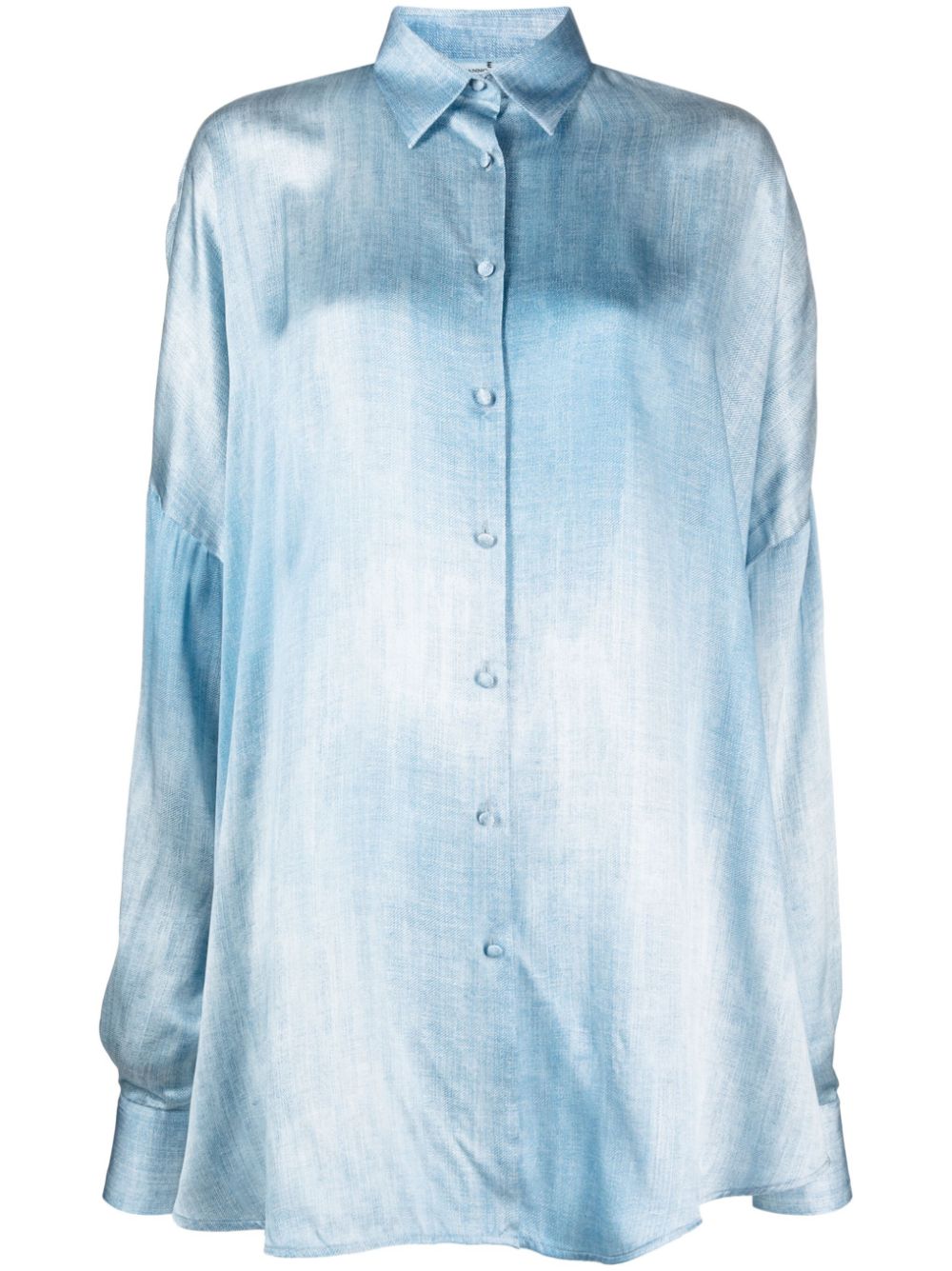 Ermanno Scervino long-sleeve silk shirt - Blue von Ermanno Scervino