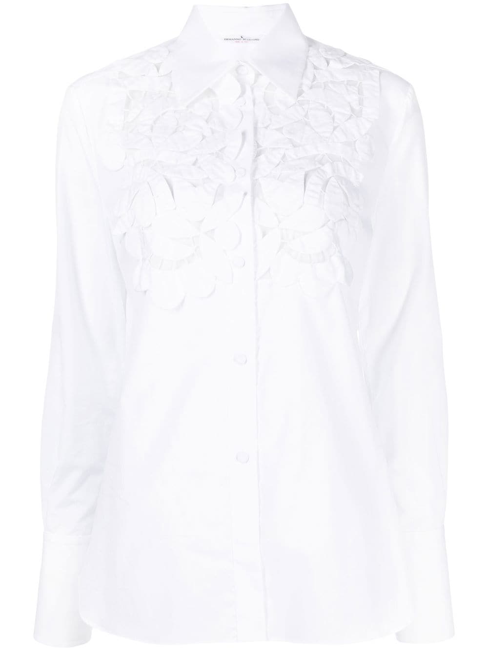 Ermanno Scervino macramé-embellished long-sleeve shirt - White von Ermanno Scervino