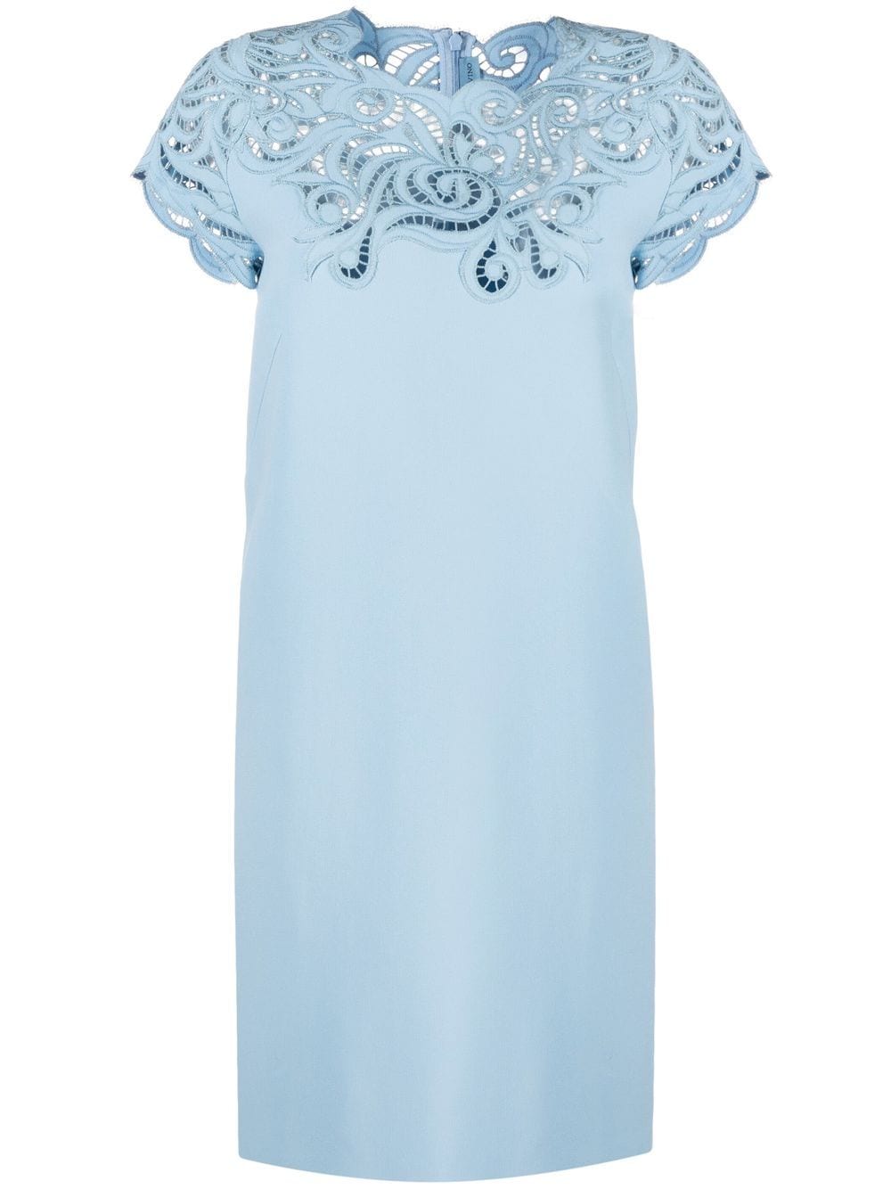 Ermanno Scervino pointelle-trim shift dress - Blue von Ermanno Scervino