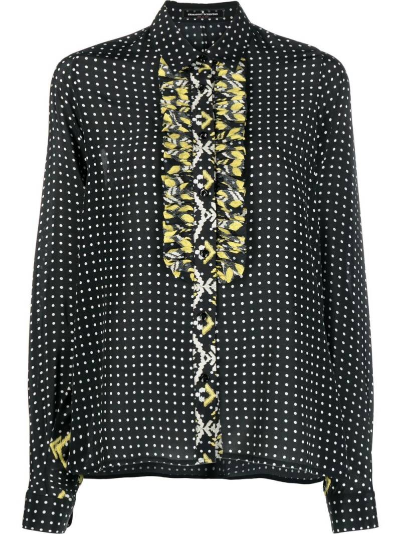 Ermanno Scervino polka dot-print silk blouse - Black von Ermanno Scervino
