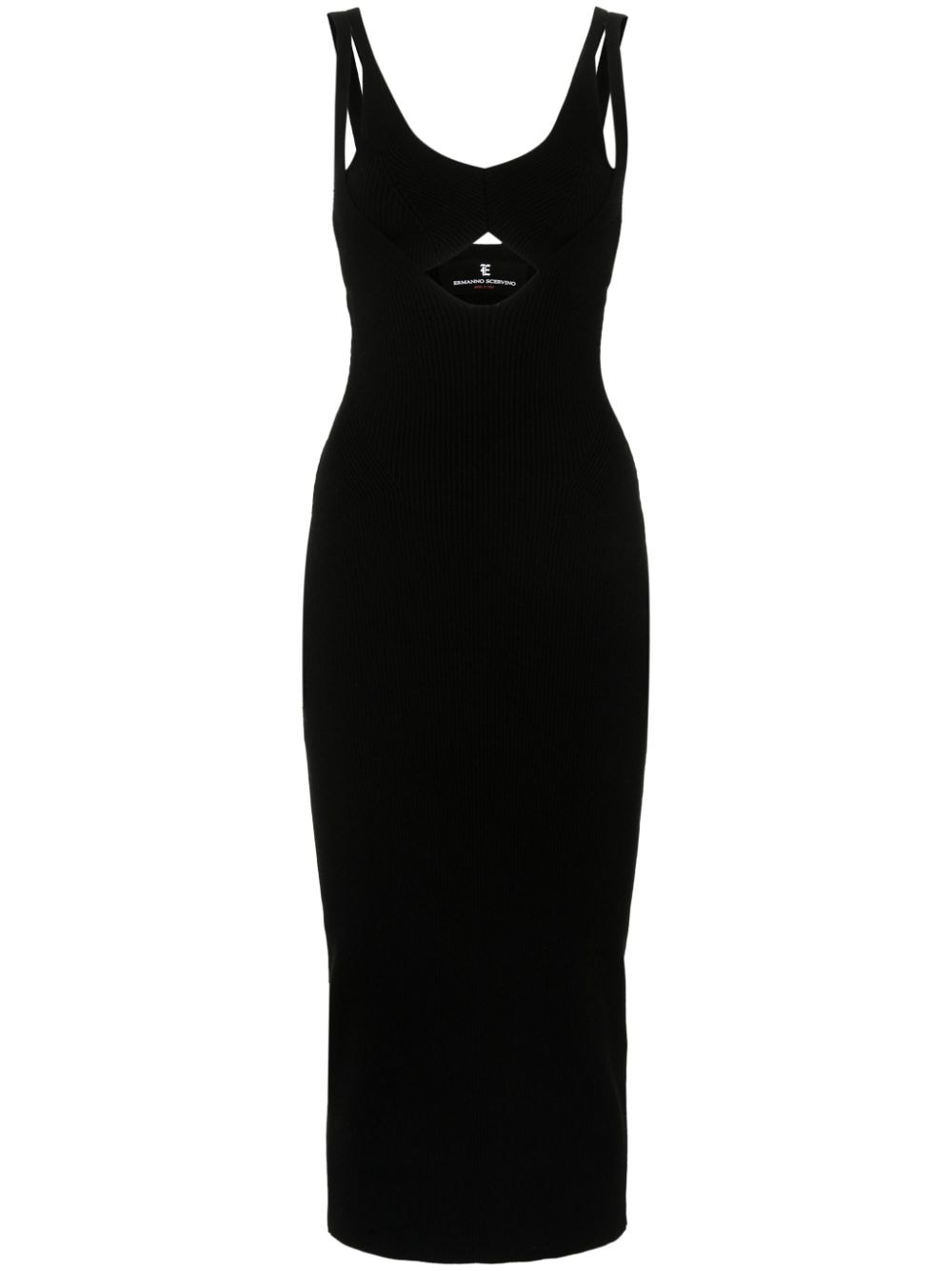 Ermanno Scervino ribbed-knit midi dress - Black von Ermanno Scervino