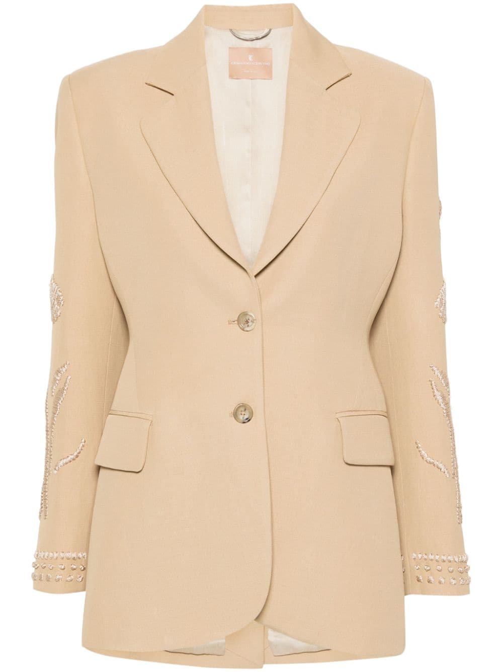 Ermanno Scervino single-breasted embroidered blazer - Neutrals von Ermanno Scervino