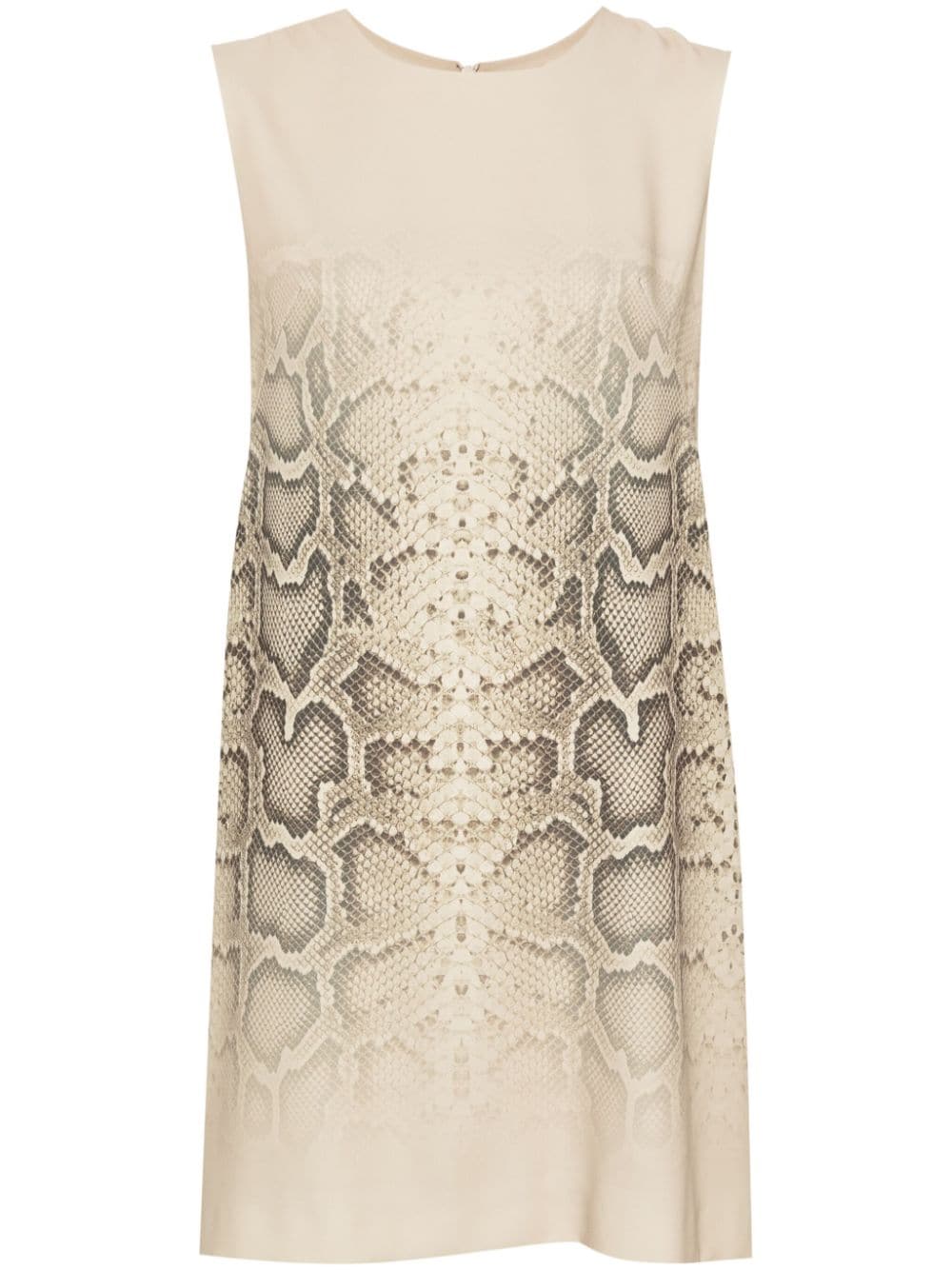 Ermanno Scervino snake-print cady mini dress - Neutrals von Ermanno Scervino