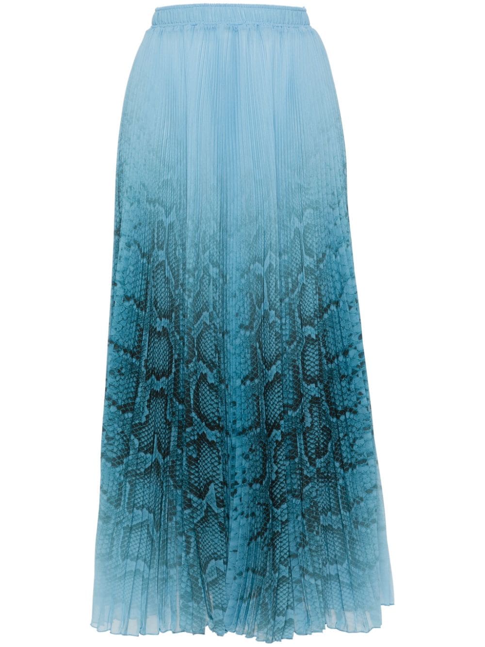 Ermanno Scervino snake-print pleated skirt - Blue von Ermanno Scervino