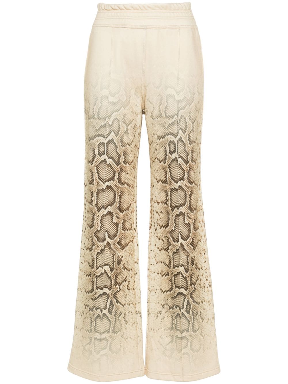 Ermanno Scervino snakeskin-print cotton track pants - Neutrals von Ermanno Scervino