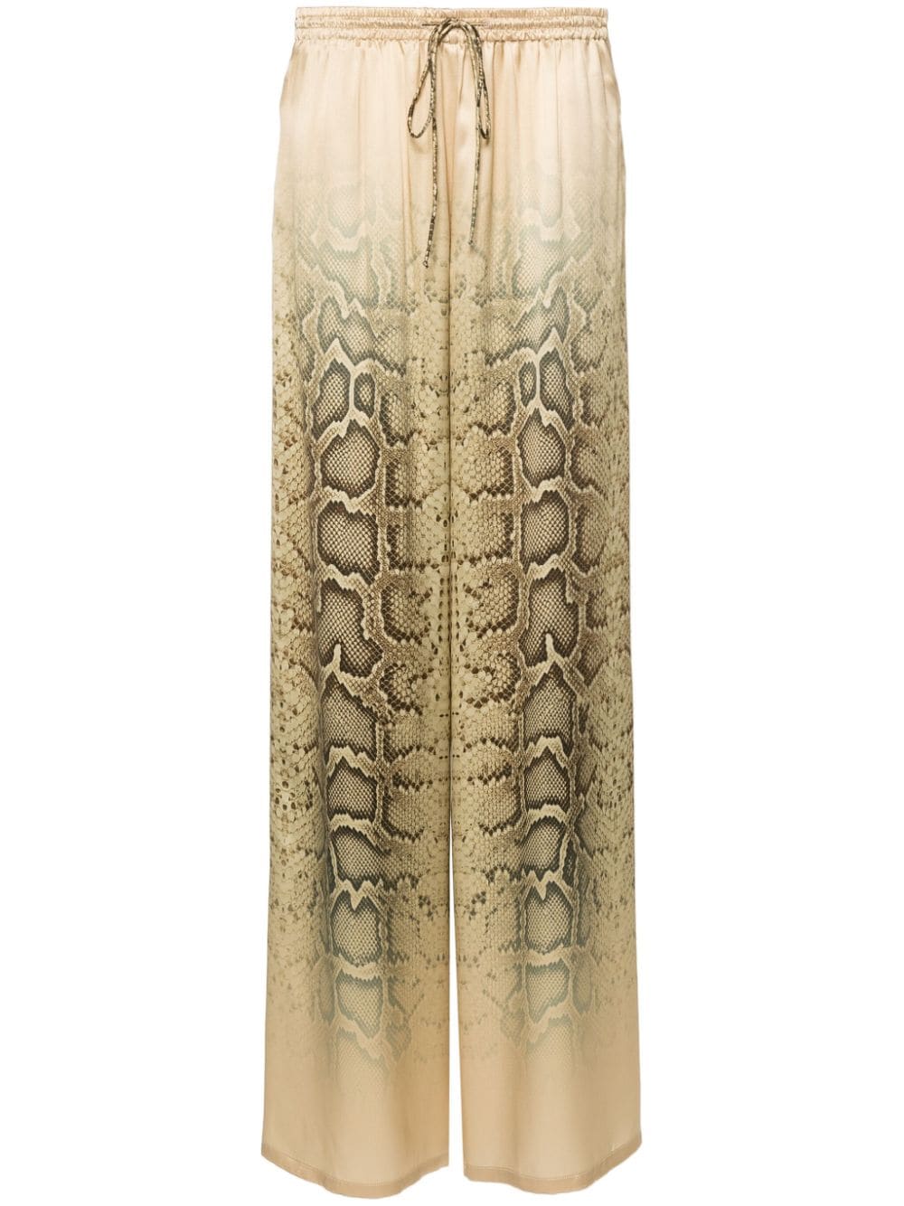 Ermanno Scervino snakeskin-print wide-leg trousers - Neutrals von Ermanno Scervino