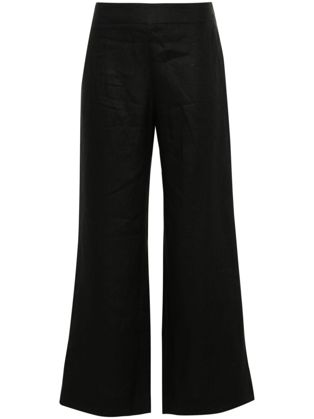 Ermanno Scervino straight-leg linen trousers - Black von Ermanno Scervino