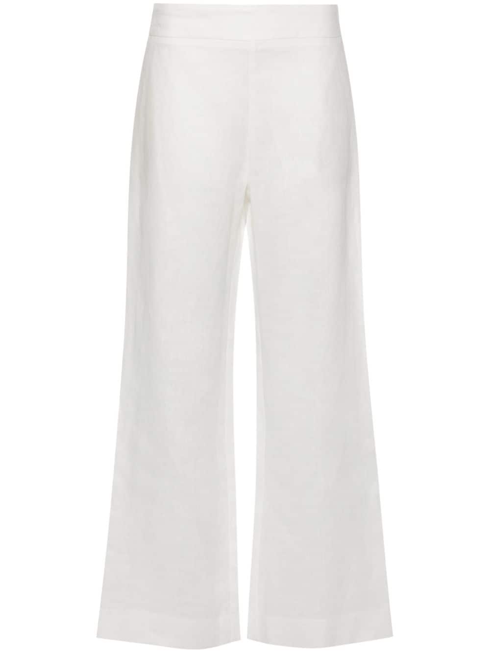 Ermanno Scervino straight-leg linen trousers - White von Ermanno Scervino