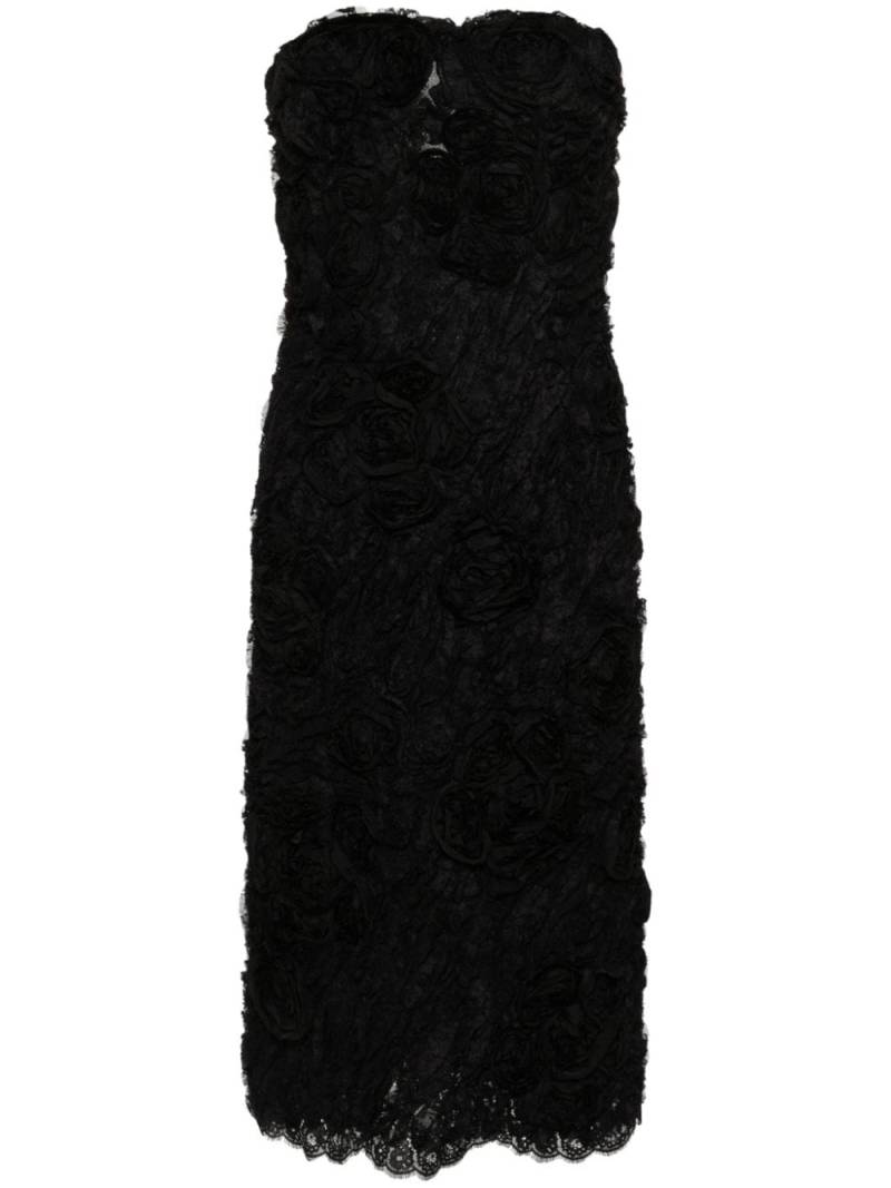Ermanno Scervino strapless lace midi dress - Black von Ermanno Scervino