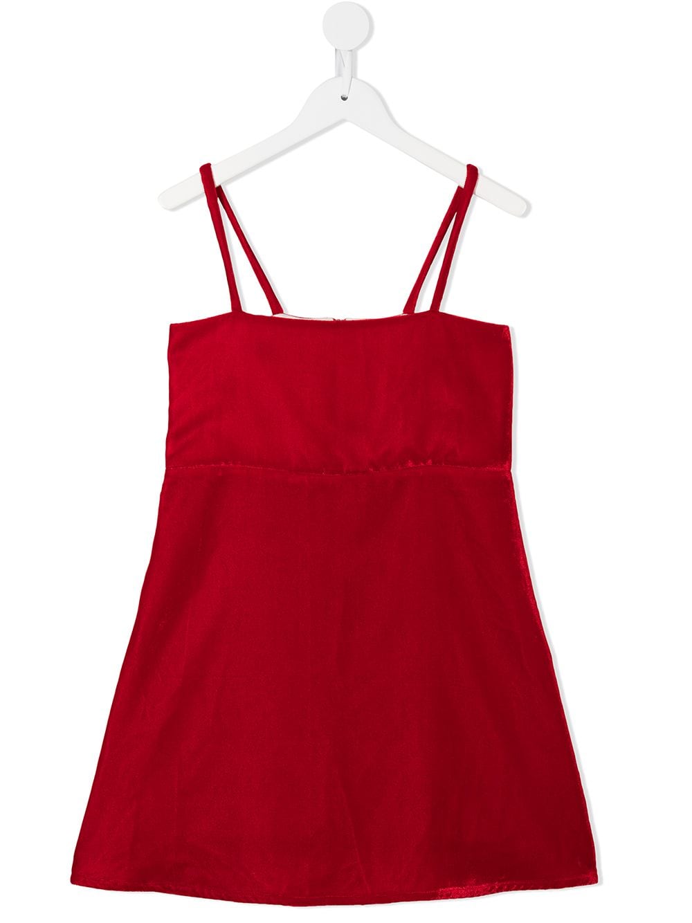 Eshvi Kids velvet midi sun dress - Red von Eshvi Kids