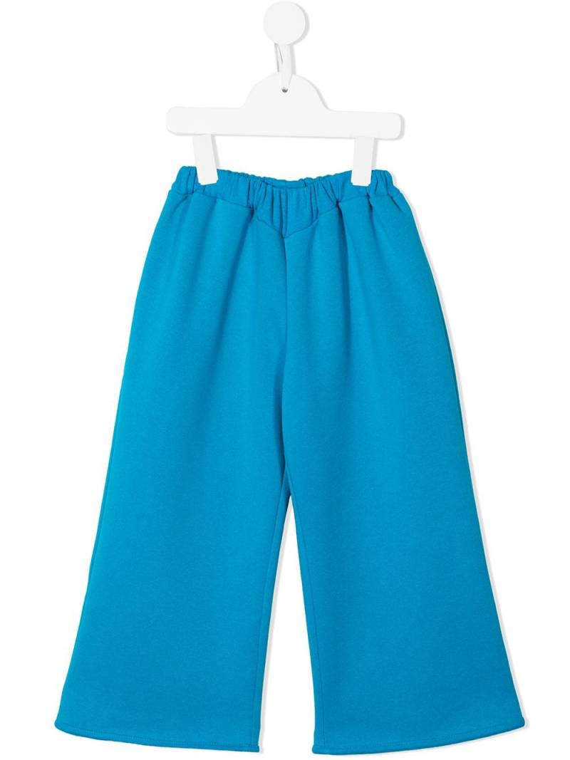 Eshvi Kids wide-leg high-waist trousers - Blue von Eshvi Kids