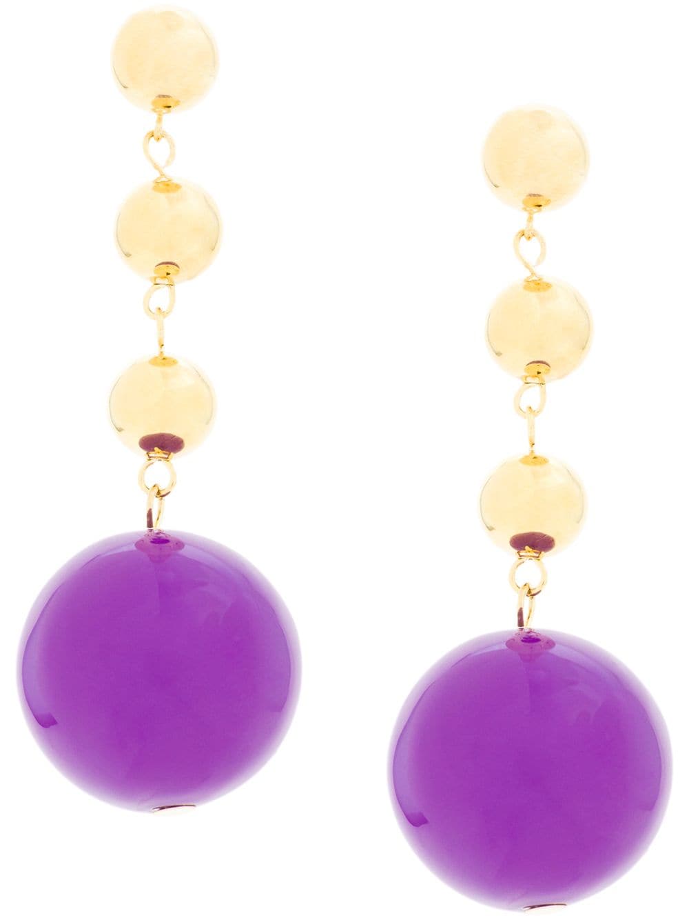 Eshvi ball drop earrings - Purple von Eshvi