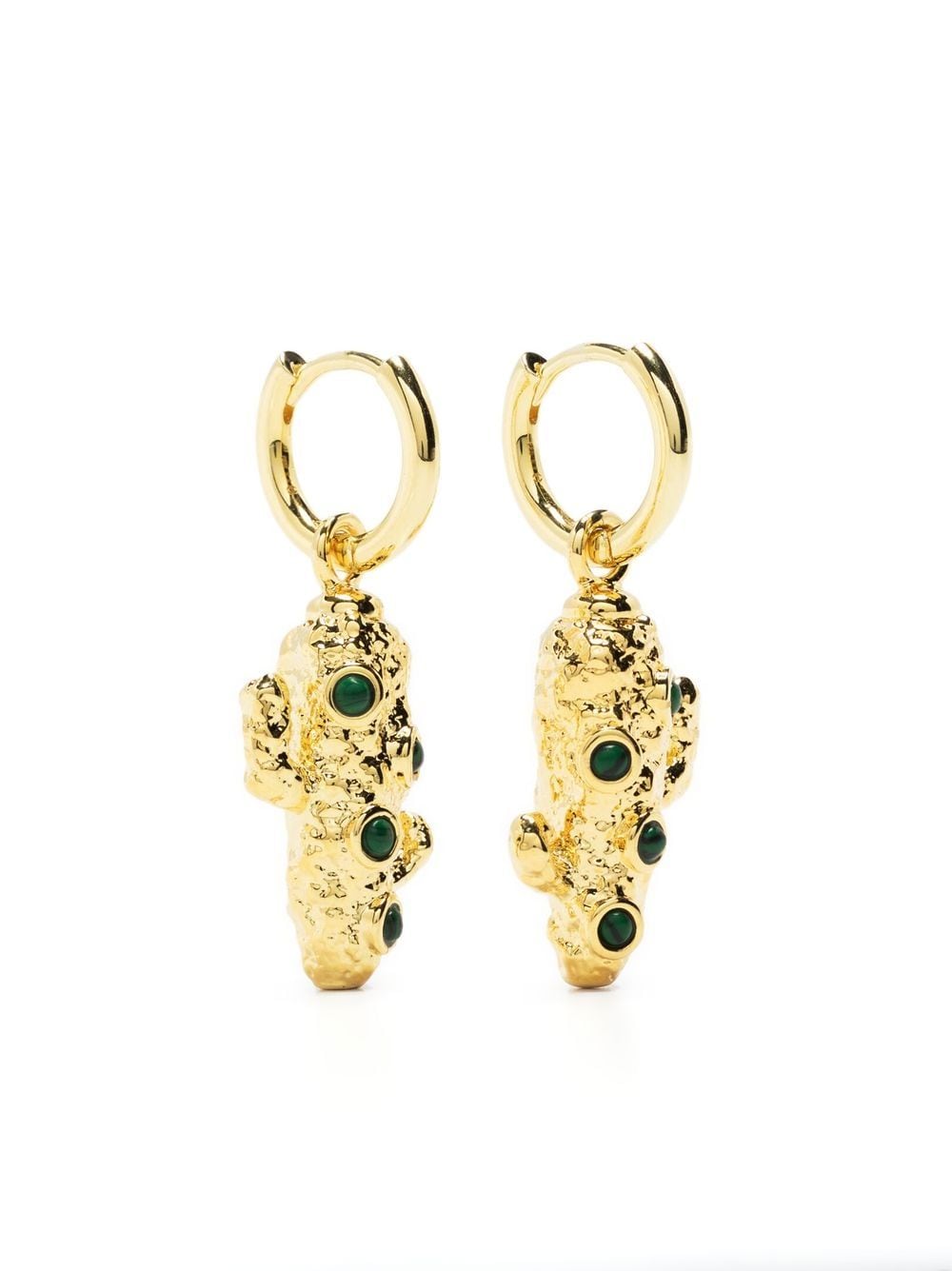 Eshvi cactus-charm hoop earrings - Gold von Eshvi